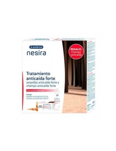 Acofarma Nesira Pack Anticaída Forte 15 Ampollas + Champú 200ml