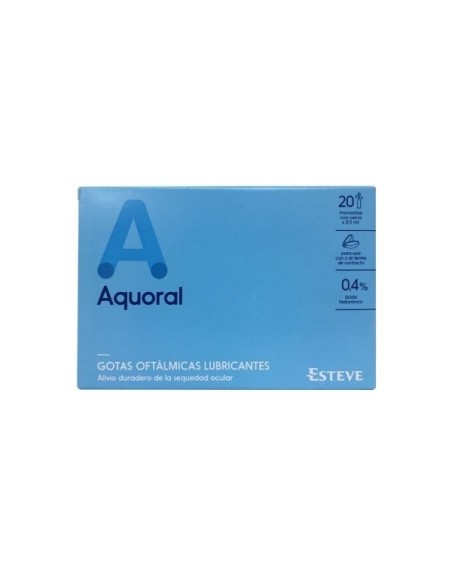 Aquoral gotas oftálmicas 0,5 ml 20 unidades monodosis