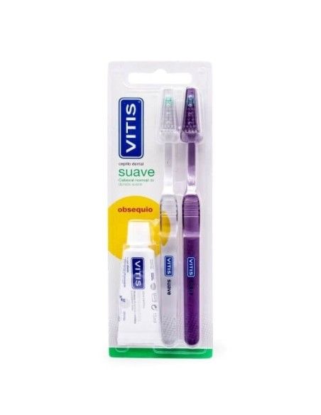 Vitis Cepillo Suave 2 uds + Pasta Vitis 15ml