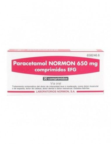Paracetamol Normon 650 mg EFG 20... Paracetamol Normon 650 mg EFG 20...
