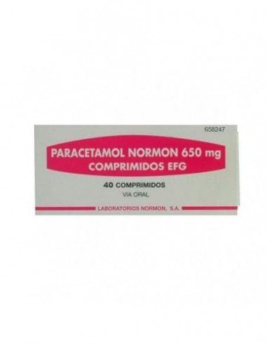 Paracetamol Normon 650 mg EFG, 40... Paracetamol Normon 650 mg EFG, 40...