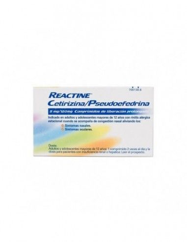 Reactine Cetirizina/Pseudoefedrina 5...