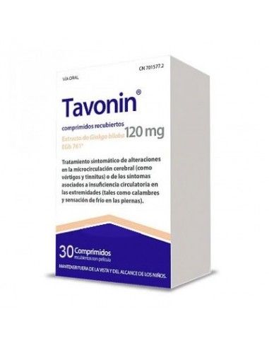 Tavonin 120 mg, 30 Comprimidos Tavonin 120 mg, 30 Comprimidos
