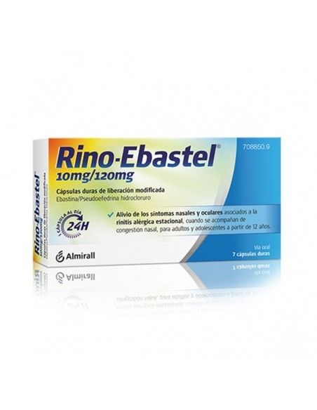 Rino-Ebastel 10 mg/120 mg, 7 Cápsulas
