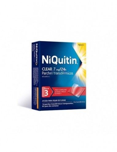 NiQuitin Clear 7 mg/24 h 14 Parches... NiQuitin Clear 7 mg/24 h 14 Parches...