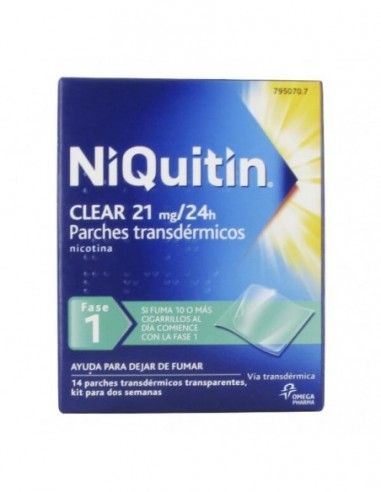 NiQuitin Clear 21 mg/24 h 14 Parches... NiQuitin Clear 21 mg/24 h 14 Parches...