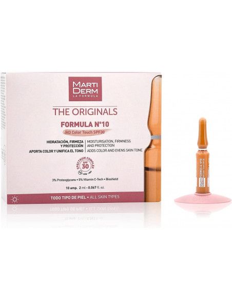 MARTIDERM FORMULA Nº 10 HD COLOR TOUCH FPS30 30 AMPOLLAS