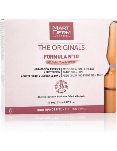 MARTIDERM FORMULA Nº 10 HD COLOR TOUCH FPS30 30 AMPOLLAS