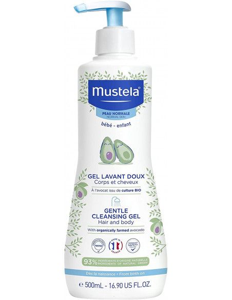 Mustela Gel De Baño Suave Con Aguacate Bio 500ml