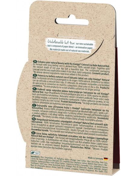 Kneipp Bálsamo Labial Natural Rojo 3,5g