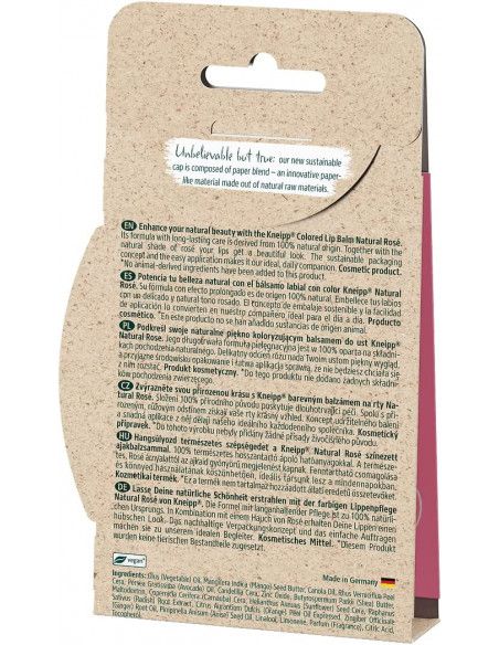 Kneipp Bálsamo Labial con Color Natural Rose 3,5 g