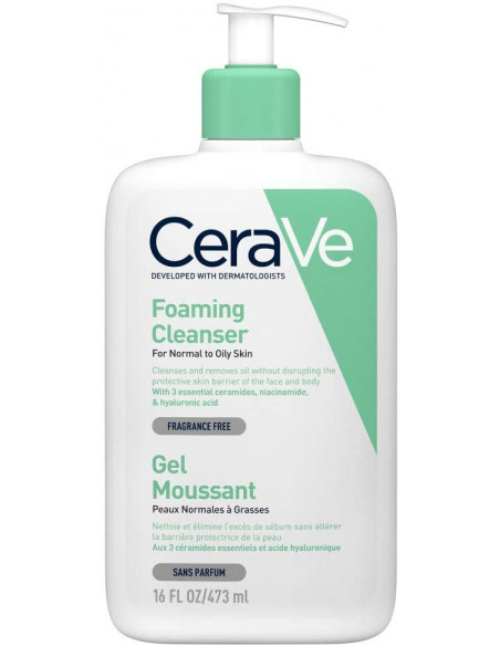 CERAVE GEL LIMPIADOR ESPUMOSO 473 ML CERAVE GEL LIMPIADOR ESPUMOSO 473 ML