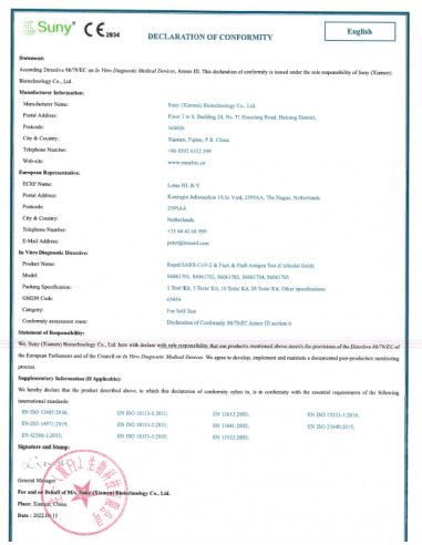 Test Nasal Antígenos del Covid y de...