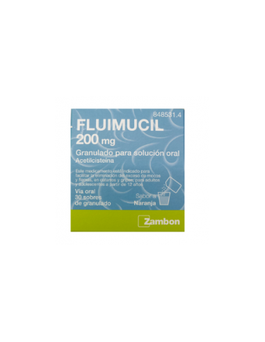 Fluimucil 200mg 30 Sobres Granulado...