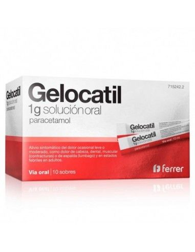 Gelocatil 1 g Solución Oral 10 Sobres