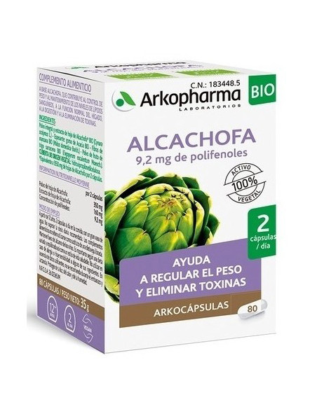 Arkopharma Arkocápsulas Alcachofa BIO 80 cápsulas
