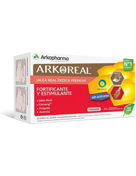 Arkoreal Jalea Real Energía SIN AZÚCAR 20 ampollas