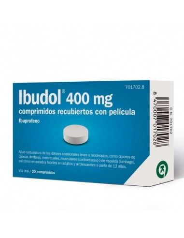 Ibudol 400 mg 20 Comprimidos Ibudol 400 mg 20 Comprimidos