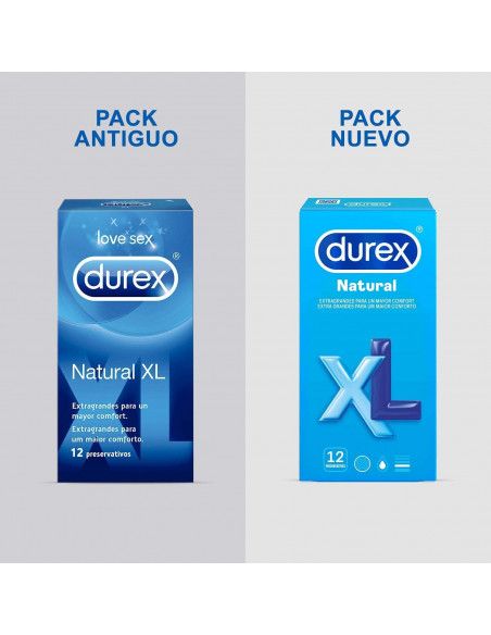 Durex Natural Plus XL Easy-On preservativos 12uds
