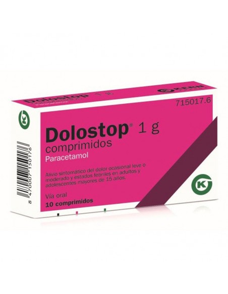 Dolostop 1g Paracetamol 10 Comprimidos