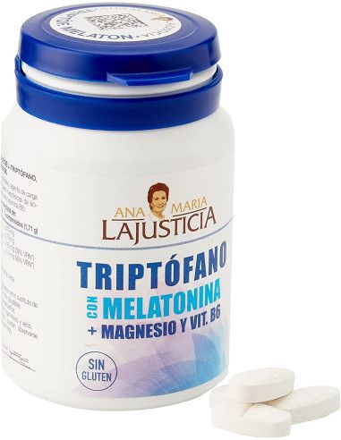 ANA MARIA LAJUSTICIA TRIPTOFANO CON MELATONINA, MAGNESIO Y VITAMINA B6 60 COMPRIMIDOS ANA MARIA LAJUSTICIA TRIPTOFANO CON MELATONINA, MAGNESIO Y VITAMINA B6 60 COMPRIMIDOS