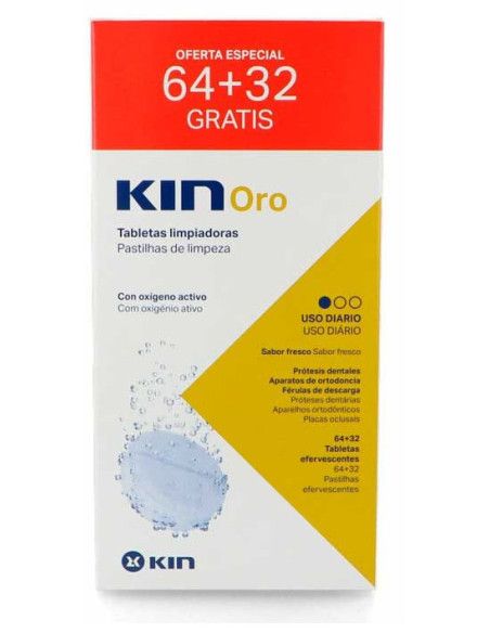 Kin Oro Tabletas Efervescentes Prótesis Dentales 64+32uds Kin Oro Tabletas Efervescentes Prótesis Dentales 64+32uds
