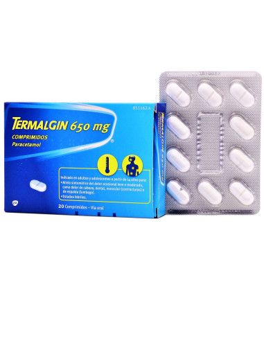Termalgin 650 mg 20 Comprimidos Termalgin 650 mg 20 Comprimidos