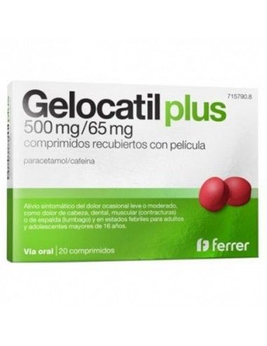 Gelocatil Plus 500 mg/65 mg 20... Gelocatil Plus 500 mg/65 mg 20...