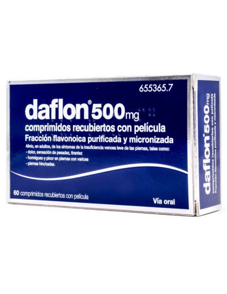 Daflon 500 mg 60 Comprimidos Recubiertos