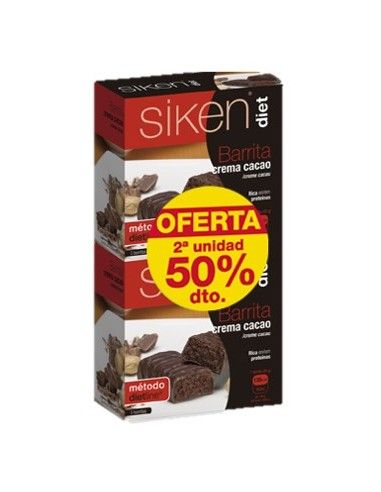 Siken Diet Barrita Crema Cacao 5 Uds...