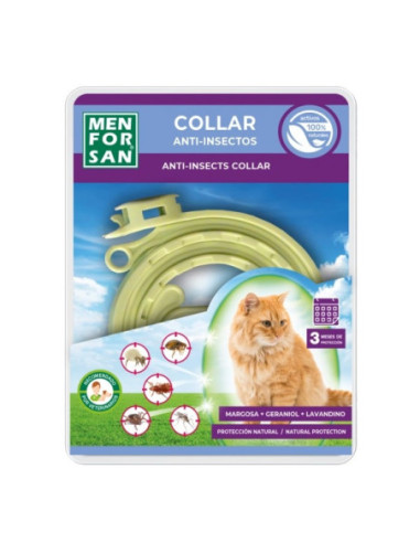 Men For San Collar Anti-Insectos Gatos Men For San Collar Anti-Insectos Gatos
