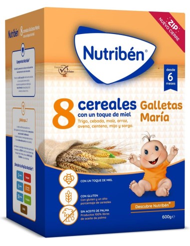 Nutribén 8 cereales con miel y... Nutribén 8 cereales con miel y...