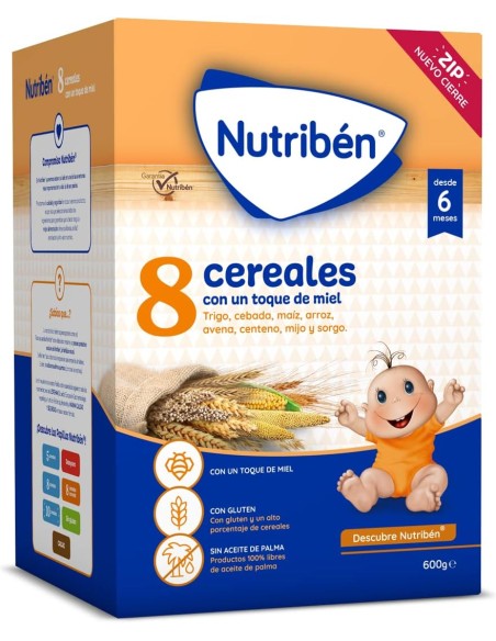 Nutribén® 8 cereales con miel y 4 frutas 600g