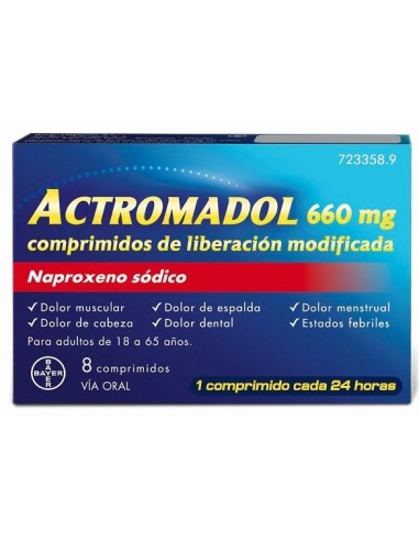 Actromadol® 660 8 comprimidos liberación modificada