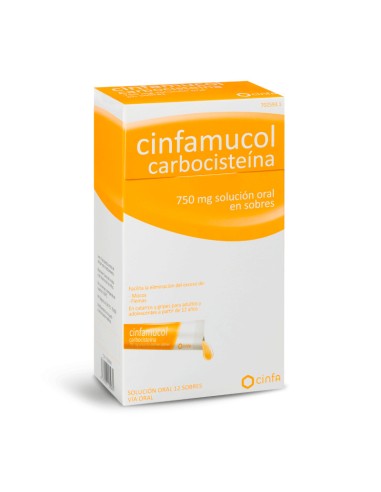 Cinfamucol Carbocisteina 750 mg 12... Cinfamucol Carbocisteina 750 mg 12...