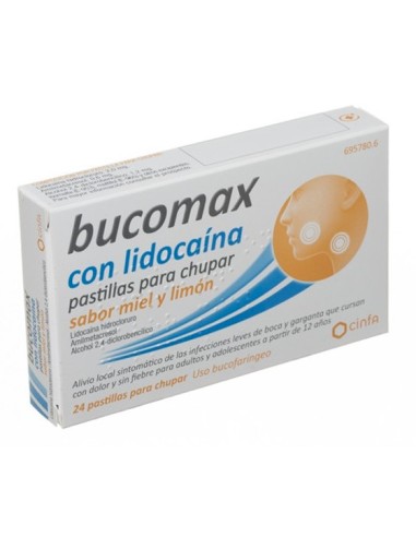 Bucomax Miel y Limón 24 Pastillas...