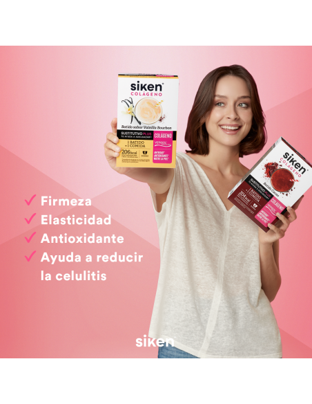 Siken Sustitutivo Colágeno Batido Vainilla Bourbon 6 Sobres