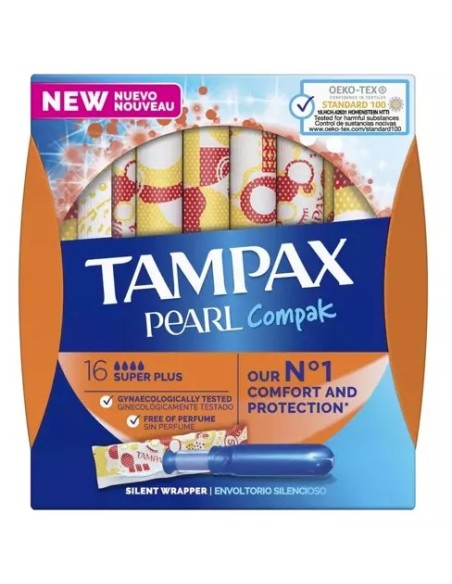 Tampax Pearl Compak Tampones Super Plus 16uds Tampax Pearl Compak Tampones Super Plus 16uds