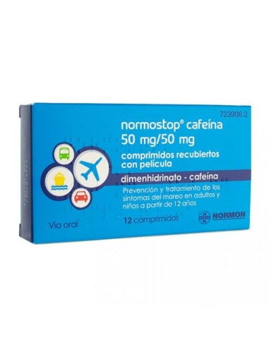 Normostop Cafeína 50 mg/50 mg, 12...