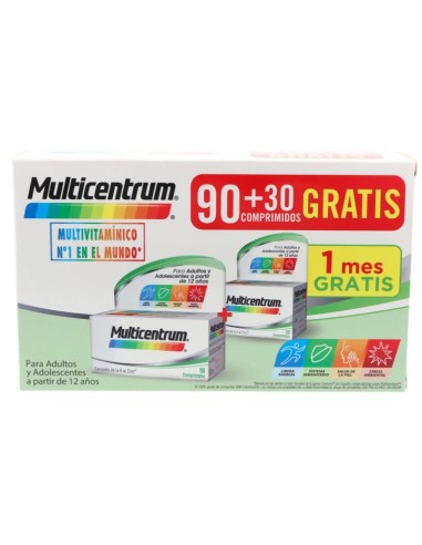 Multicentrum 90+ 30 comprimidos Pack Multicentrum 90+ 30 comprimidos Pack