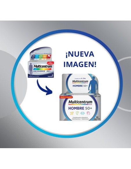 Multicentrum Hombre 50+ 30 Comprimidos