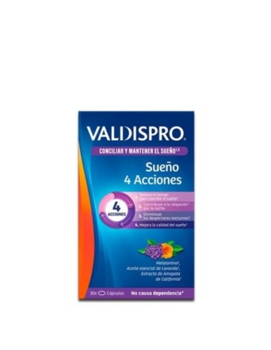 Valdispro Sueño 4 Acciones 30 Cápsulas