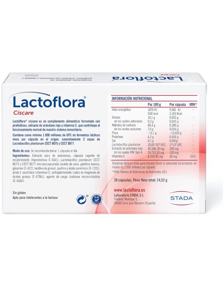 Lactoflora Ciscare 30 cápsulas