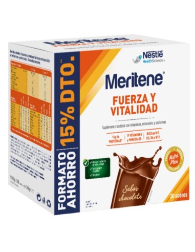 Meritene Fuerza y Vitalidad Chocolate 30 Sobres