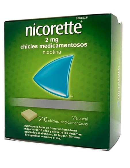 Nicorette 2 mg 210 Chicles Medicamentosos Nicotina