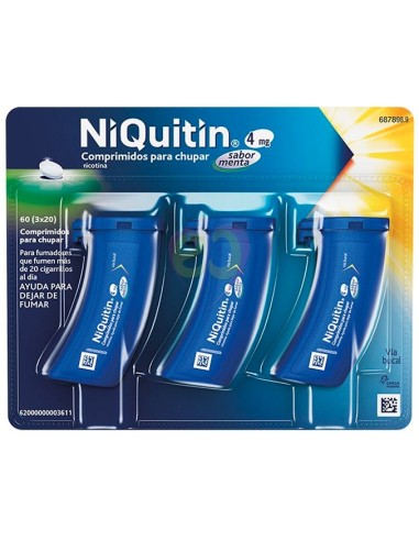NiQuitin 4 mg, 60 Comprimidos para Chupar NiQuitin 4 mg, 60 Comprimidos para Chupar