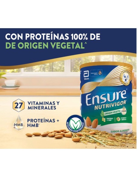Ensure Nutrivigor Vegetal Sabor Almendra 850 Gr