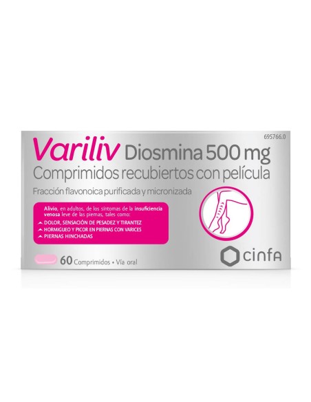 Variliv Diosmina 500 mg 60 comprimidos