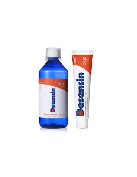 Desensin Plus Flúor Pack Colutorio 500 ml + Pasta 125 ml