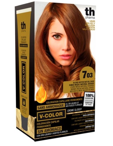 TH Pharma Vitalia Color 7.03 Rubio Medio Natural Dorado